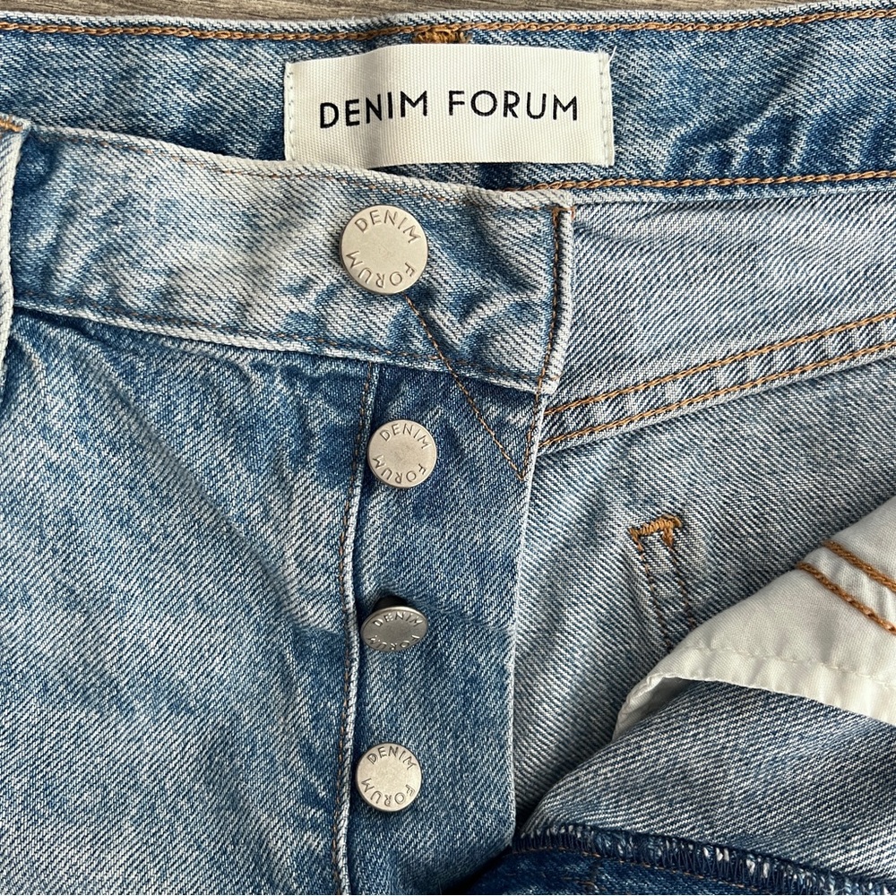 ARITZIA Denim Forum The Ex Boyfriend Shorts Size 30 High Rise Blue Festival 90s - Picture 2 of 10